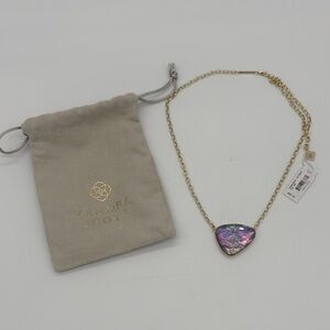 NWT Kendra Scott McKenna pendant statement necklace in lilac abalone